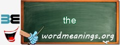 WordMeaning blackboard for the